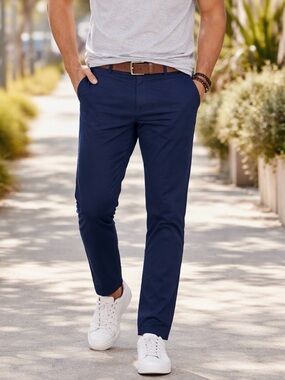 GUC Madison Men's Blue Cotton/Spandex Flat Front  Pants. Size 36x28.